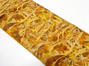 本場筑前博多　田舎風景模様織り出し　名古屋帯